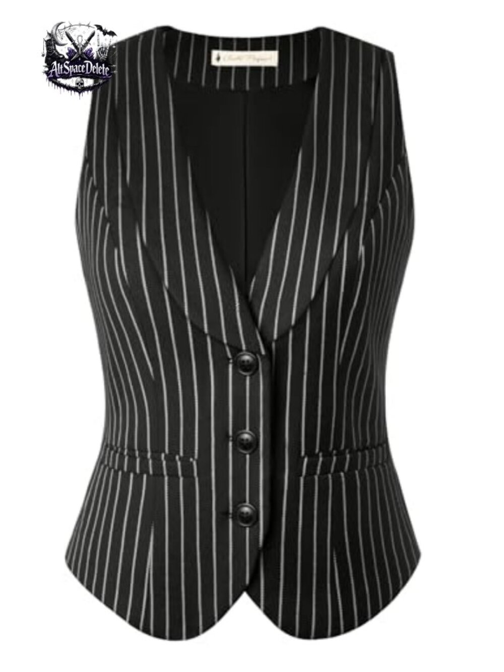 Womens Lapel Collar Waistcoat Vest Button Front Sleeveless Business Casual